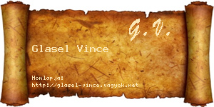 Glasel Vince névjegykártya